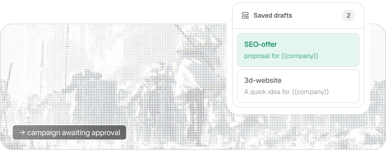 Orbitreach saved draft emails interface
